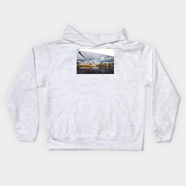 Gateshead Millennium Bridge Kids Hoodie by StephenJSmith